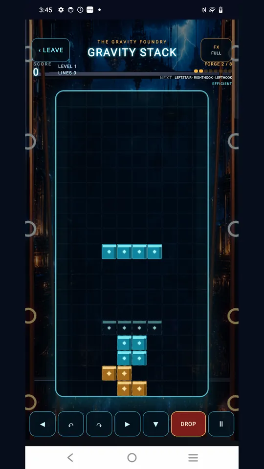 Gravity Stack glass chamber